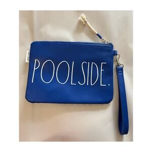 Rae Dunn | NWOT Poolside Clutch Blue with Stripes